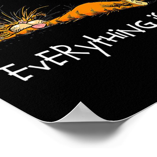 It's Fine I'm Fine Everything Is Fine Funny Cat Lo Poster (Hoek)