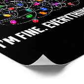 It's Fine I'm Fine Everything Is Fine Funny Christ Poster (Hoek)