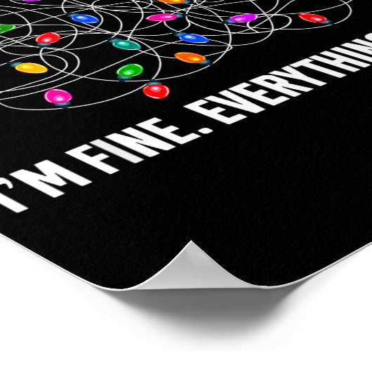 It's Fine I'm Fine Everything Is Fine Funny Christ Poster (Hoek)