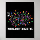 It's Fine I'm Fine Everything Is Fine Funny Christ Poster (Voorkant)