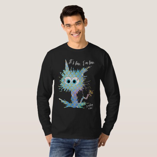 It's Fine I'm Fine Everything is Fine Mermaid Scal T-shirt (Voorkant volledig)