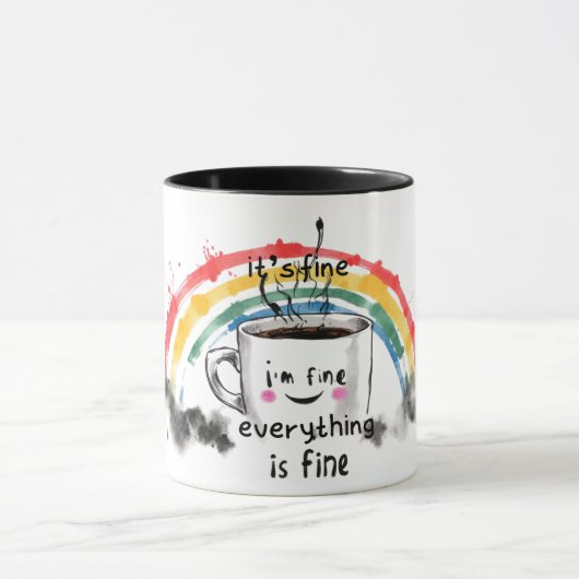 Its Fine I'm Fine Everything is Fine mug Mok (Midden)