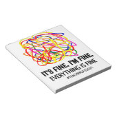 It's Fine I'm Fine Everything Is Fine Teacher Life Notitieblok (Schuin)