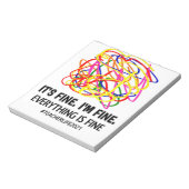 It's Fine I'm Fine Everything Is Fine Teacher Life Notitieblok (Linkerzijde)