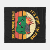It's Fine I'm Fine Everything's Fine Lil Dumpster Fleece Deken (Voorkant (Horizontaal))
