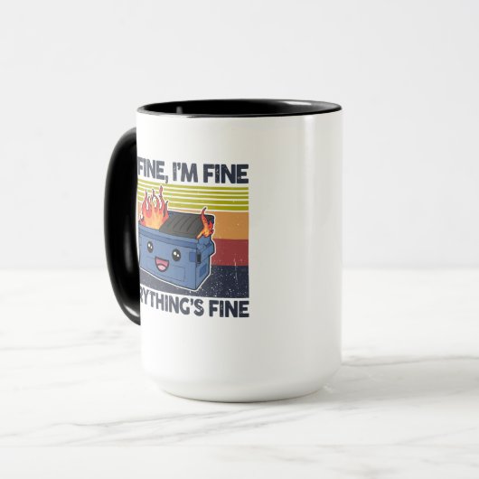 It's Fine I'm Fine Everything's Fine Lil Dumpster Mok (Voorkant links)