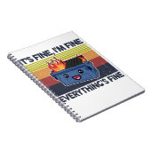 It's Fine I'm Fine Everything's Fine Lil Dumpster Notitieboek (Rechterzijde)