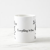 It's Fine I'm Fine" Funny Sarcastic Black Cat  Magische Mok (Center)