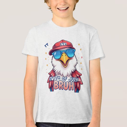 It's for the Kids, Bruh! Tri-Blend Shirt (Voorkant)