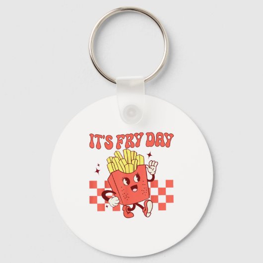 It's Fry Day - Funny French Fries Fast Food Sleutelhanger (Voorkant)