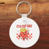 It's Fry Day - Funny French Fries Fast Food Sleutelhanger (Voorkant)