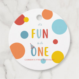 It's Fun To Be One Birthday Party Favor Tags Bedankjes Labels