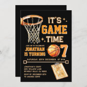 It's Game Time ANY AGE Basketball Birthday Sports Kaart (Voorkant / Achterkant)