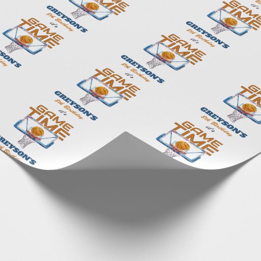 It's Game Time Any Age Birthday Cadeaupapier (Hoek)