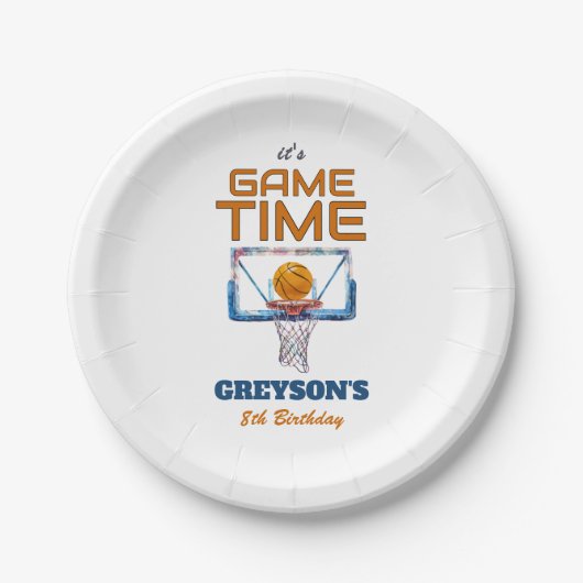 It's Game Time Any Age Birthday Papieren Bordje (Voorkant)