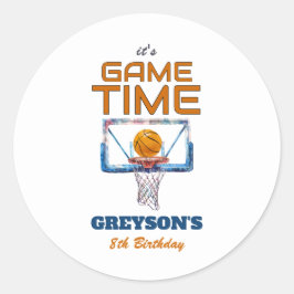 It's Game Time Any Age Birthday Ronde Sticker