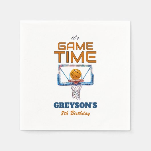 It's Game Time Any Age Birthday Servet (Voorkant)