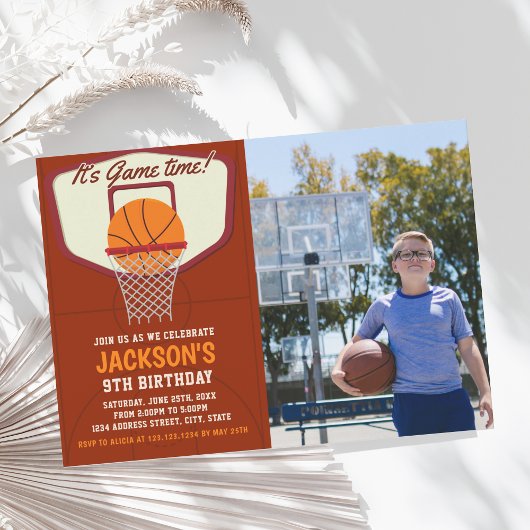 It's Game time! Basketball theme Birthday Kids  Kaart