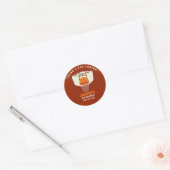 It's Game time! Funny Basketball theme Birthday Ronde Sticker (Envelop)