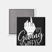 It's Giving Wifey - Huwelijksbruid Bachelorette Br Magneet (Voorkant / Achterkant)
