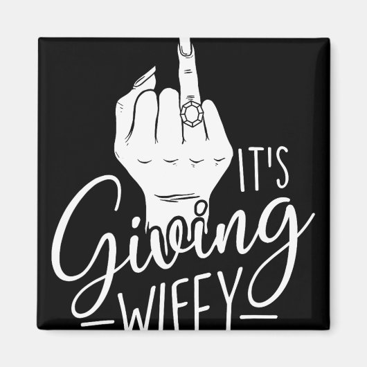 It's Giving Wifey - Huwelijksbruid Bachelorette Br Magneet (Voorkant)
