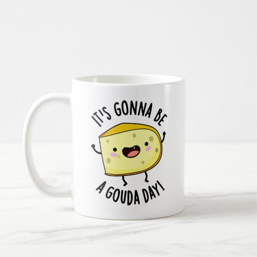 It's Gonna Be A Gouda Day Funny Cheese Pun  Koffiemok (Links)