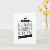 It's Great working with you, Happy Boss's Day Kaart (Gele Bloem)