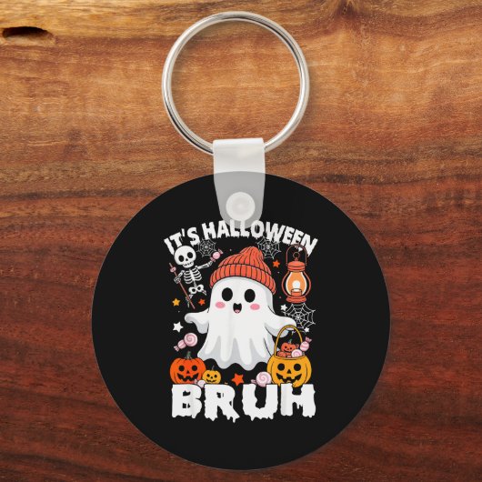 Its Halloween Bruh Boo Ghost Pumpkin Costume Boys  Sleutelhanger (Voorkant)