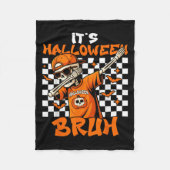 It's Halloween Bruh Skeleton Pumpkin Costume Boys  Fleece Deken (Voorkant)