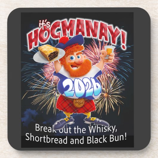 IT'S HOGMANAY! Break out the whisky.and shortbread Bier Onderzetter (Voorkant)