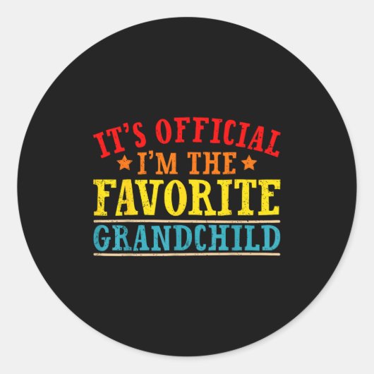 It's I'm The Favorite Granhild Funny Family Ronde Sticker (Voorkant)