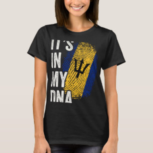 ITS IN MIJN DNA Barbados Vlag Barbadian Roots Prid T-shirt
