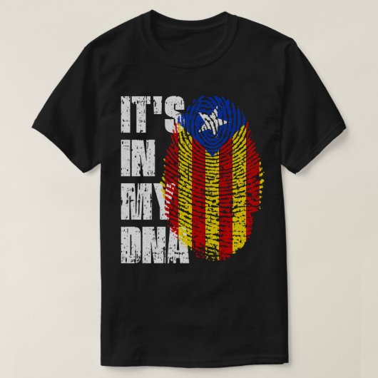 ITS IN MIJN DNA Catalonië Vlag Catalaans T-shirt (Design voorkant)