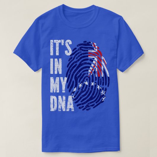 ITS IN MIJN DNA Cook Islands Vlag Mannen Vrouwen K T-shirt (Design voorkant)
