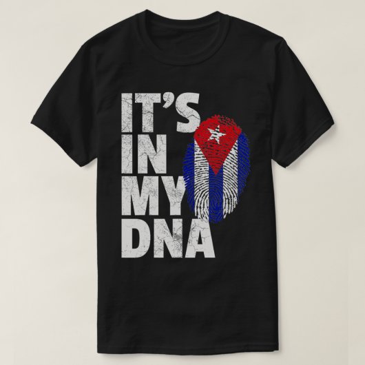 ITS IN MIJN DNA Cuba Vlag Cubaanse Mannen winnaar T-shirt (Design voorkant)