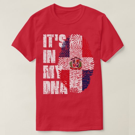 ITS IN MIJN DNA Dominicaanse Republiek Vlag Jongen T-shirt (Design voorkant)