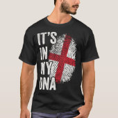 ITS IN MIJN DNA Engeland Vlag Engelse Roots Pride  T-shirt (Voorkant)
