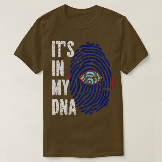 ITS IN MIJN DNA Guam Vlag Mannen Vrouwen Kinder T-shirt (Design voorkant)