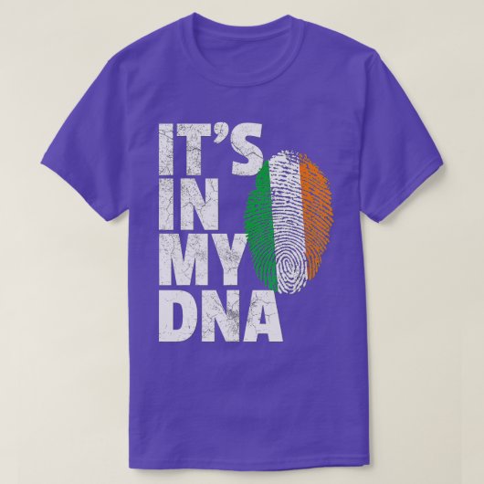 ITS IN MIJN DNA Iers Ierland Vlag Nationale Pride T-shirt (Design voorkant)