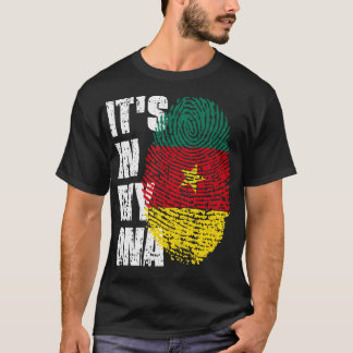 ITS IN MIJN DNA Kameroen Vlag Jongen Meisje Gift T-shirt