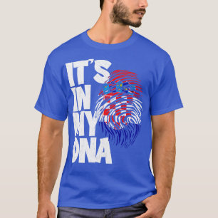 ITS IN MIJN DNA Kroatië Vlag Mannen Vrouwen Kinder T-shirt