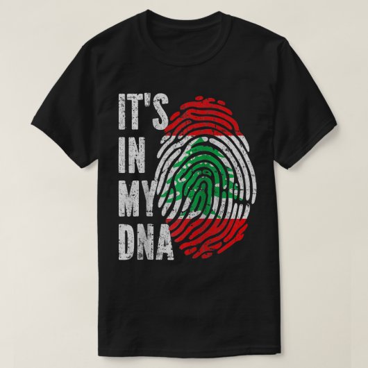 ITS IN MIJN DNA Libanon Vlag Libanese Raglan Baseb T-shirt (Design voorkant)