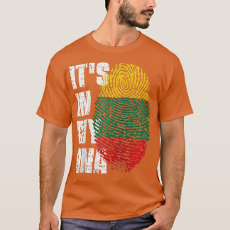 ITS IN MIJN DNA Litouwen Vlag Litouws Raglan Bas T-shirt