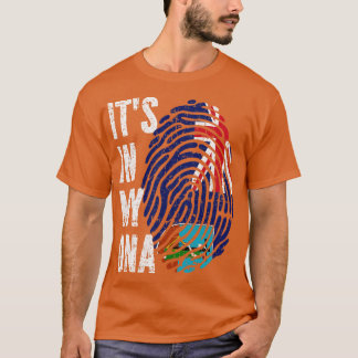 ITS IN MIJN DNA Montserrat Vlag Mannen Vrouwen Kin T-shirt