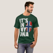 ITS IN MIJN DNA-Noorse Noorse Mannen met de vlag T-shirt (Voorkant volledig)