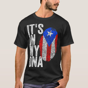 ITS IN MIJN DNA Puerto Rico Vlag Rican Pride Manne T-shirt