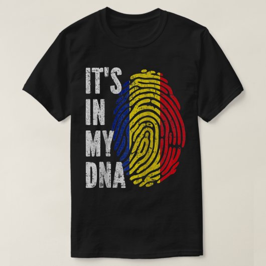 ITS IN MIJN DNA Roemenië Vlag Roemeens Raglan Base T-shirt (Design voorkant)