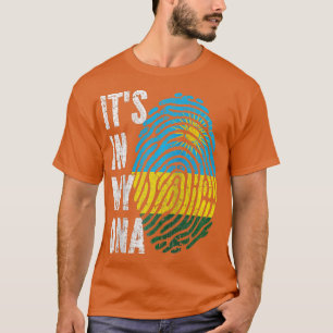 ITS IN MIJN DNA Rwanda Vlag Rwandan Raglan Basebal T-shirt