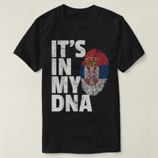 ITS IN MIJN DNA-Servische vlag T-shirt (Design voorkant)