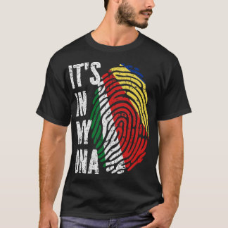 ITS IN MIJN DNA Seychellen Vlag Mannen Vrouwen Kin T-shirt